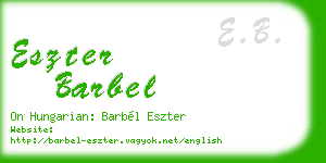eszter barbel business card